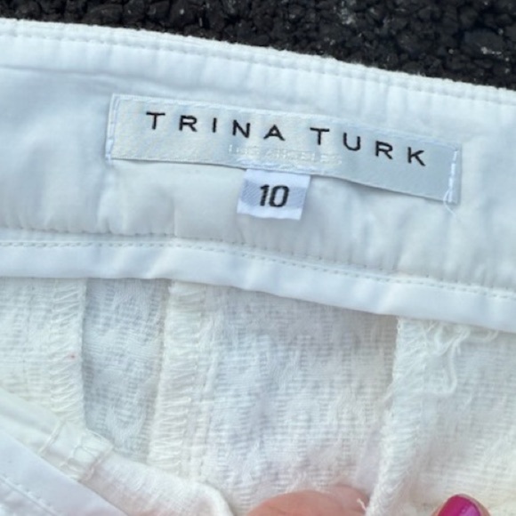 Trina Turk Women's Textured Pants Size 10 - Picture 3 of 4